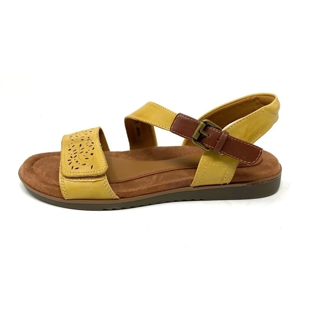 Cobb Hill Zion 2 Piece CJ0966 Yellow Leather Sandals